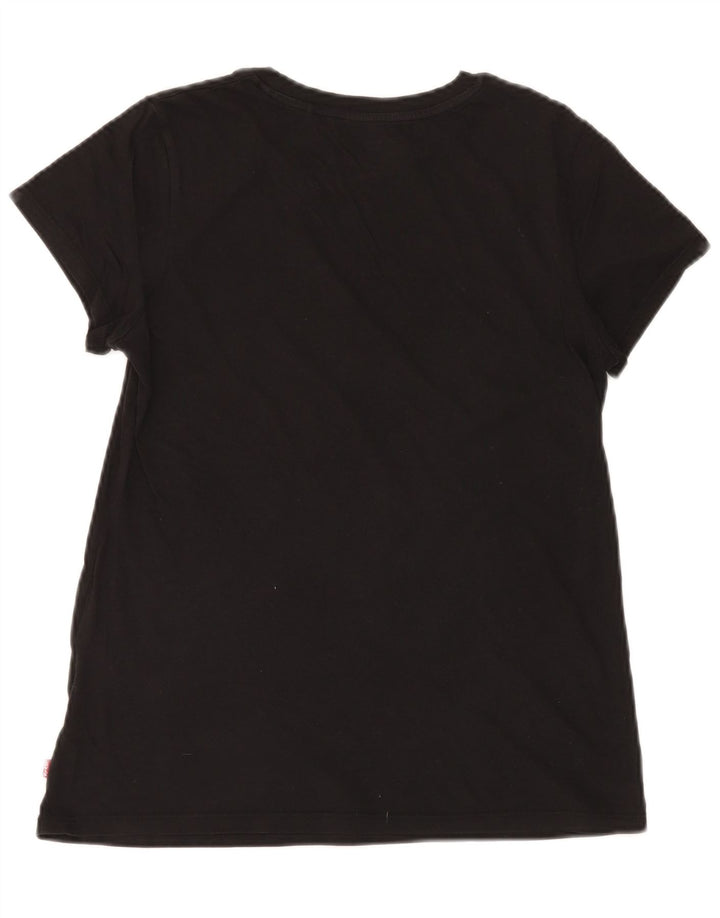 LEVI'S Damen-T-Shirt mit Grafik, UK 12, Größe S, Schwarz, Baumwolle