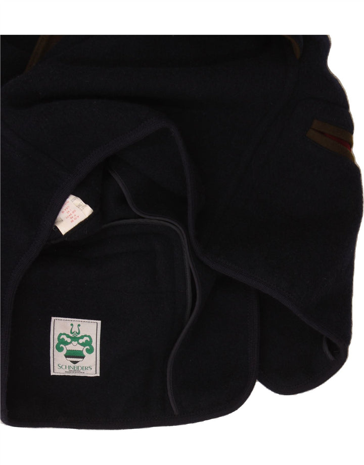 SCHNEIDERS Womens Overcoat UK 12 Medium Navy Blue Wool Vintage Schneiders and Second-Hand Schneiders from Messina Hembry 
