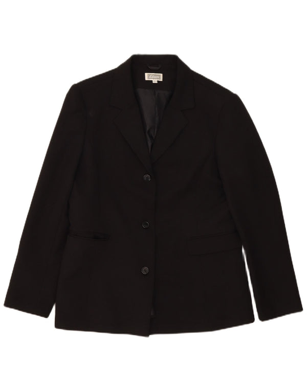 Etam Damen 3-Knopf-Blazerjacke UK 16 Large Schwarz Polyester