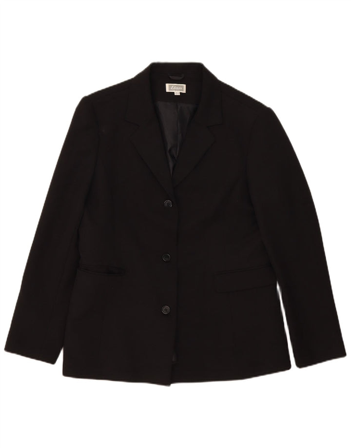 Etam Damen 3-Knopf-Blazerjacke UK 16 Large Schwarz Polyester