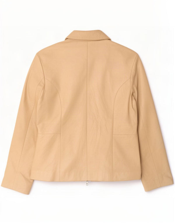 Vintage Damen Lederjacke IT 46 Large Beige