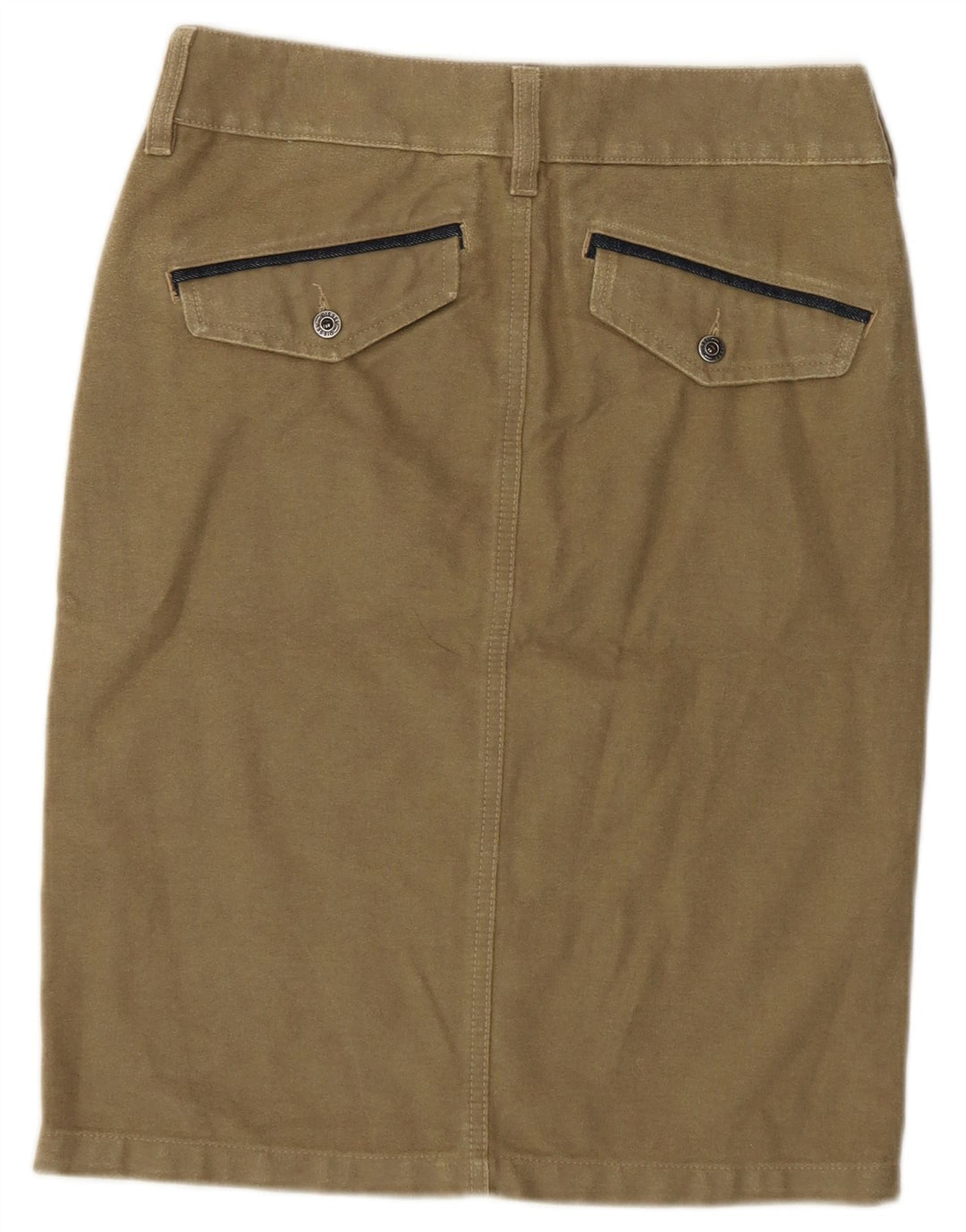 Diesel Damen Bleistiftrock W26 Small Khaki Baumwolle