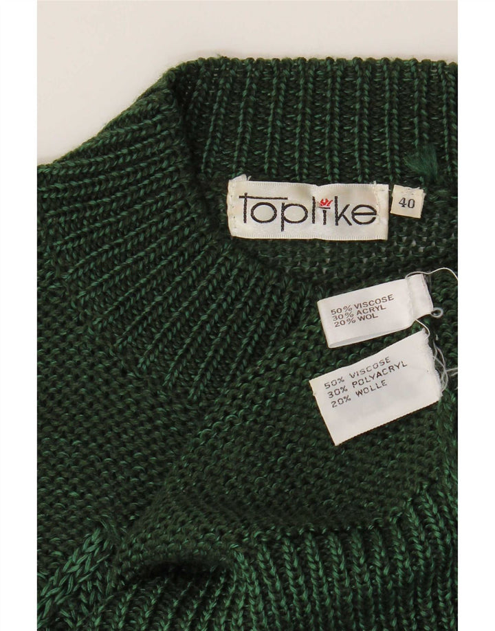 Toplike Herren-Pullover mit Rollkragen, Größe 40, mittelgrün, Argyle/Diamant