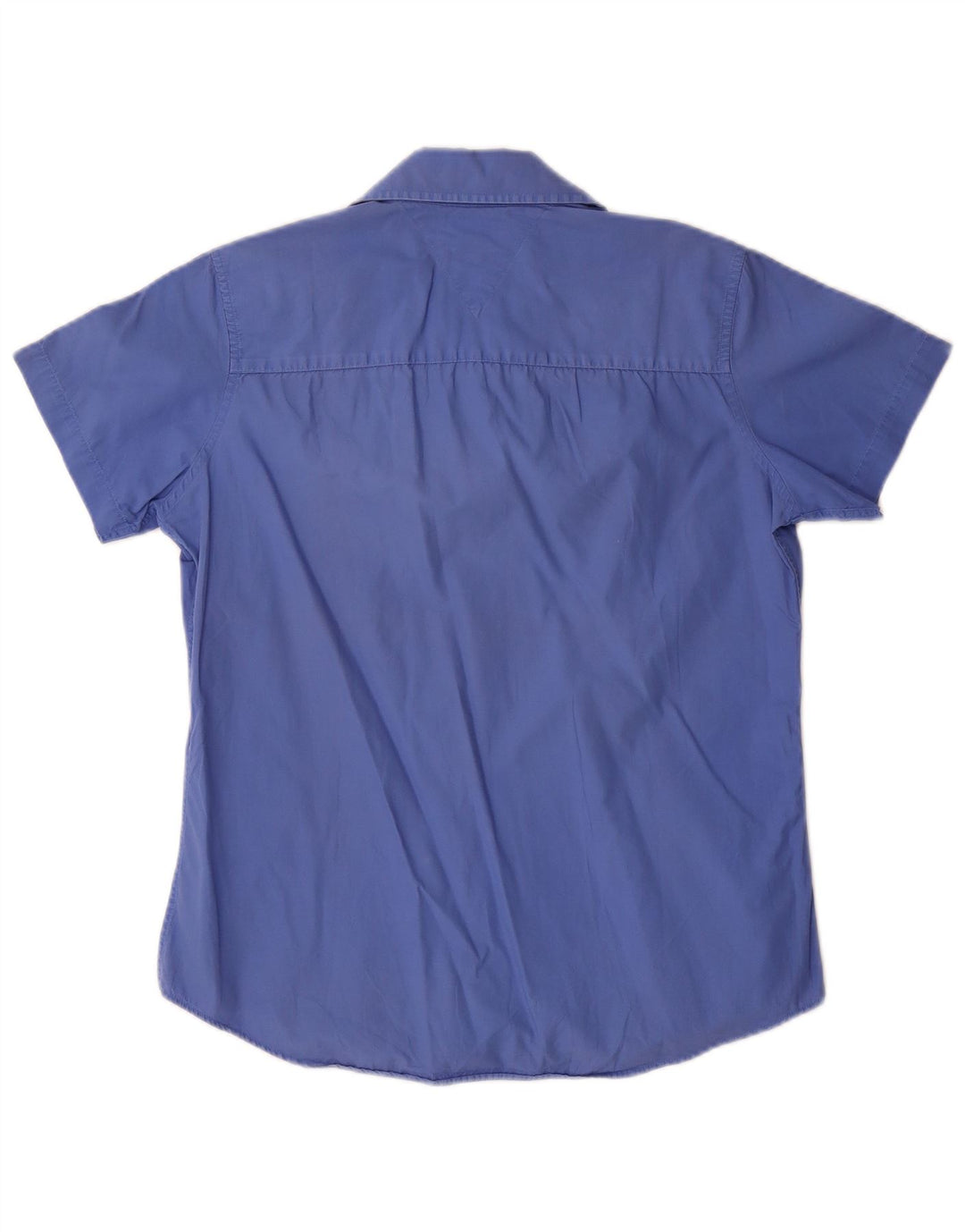 Tommy Hilfiger Damen Kurzarmhemd US 8 Mittelblaue Baumwolle