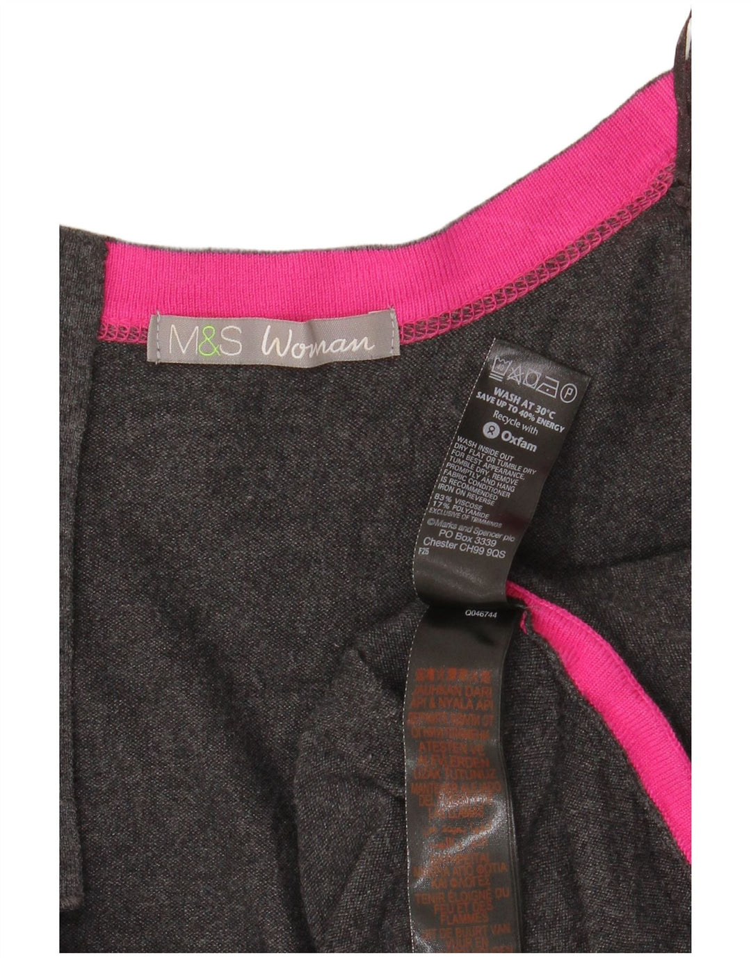 Marks & Spencer Damen Übergroßer Pullover mit U-Boot-Ausschnitt, UK 20 2XL Grau