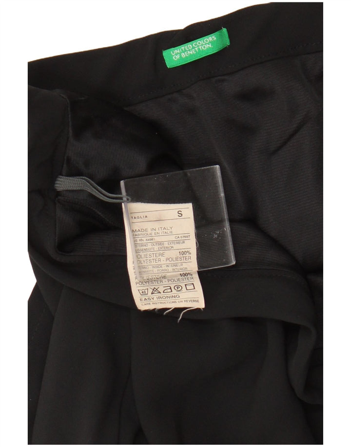 Benetton Damen Minirock Small W30 Schwarz Polyester