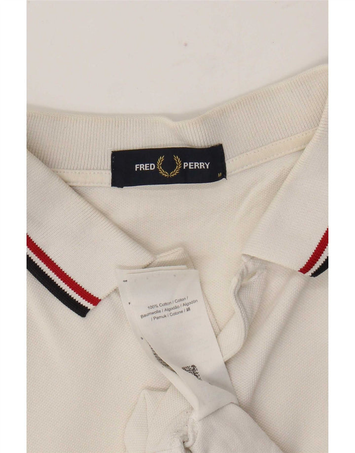 Fred Perry Herren-Poloshirt aus mittelweißer Baumwolle