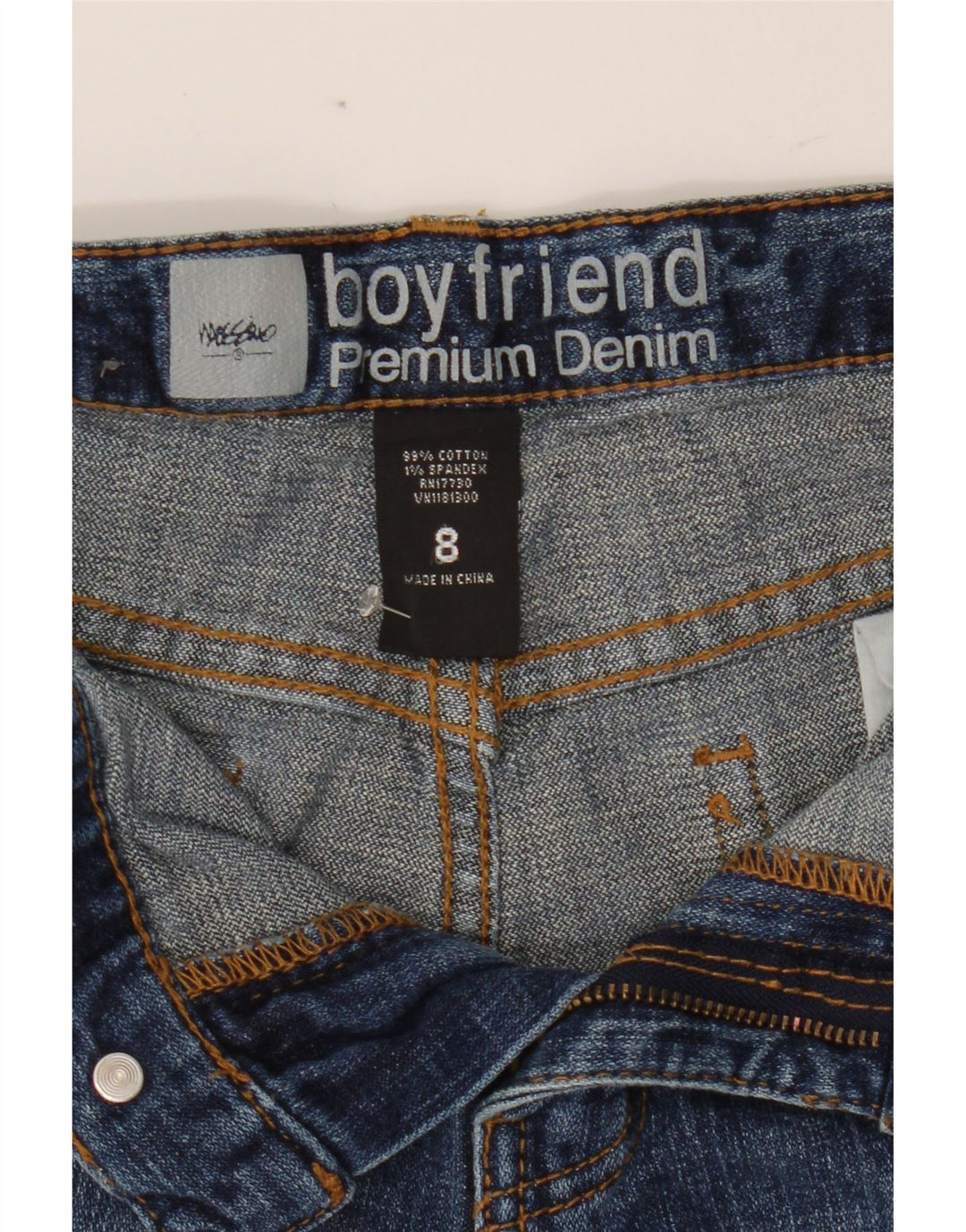 MOSSIMO Womens Boyfriend Denim Shorts US 8 Medium W30  Navy Blue Cotton Vintage Mossimo and Second-Hand Mossimo from Messina Hembry 