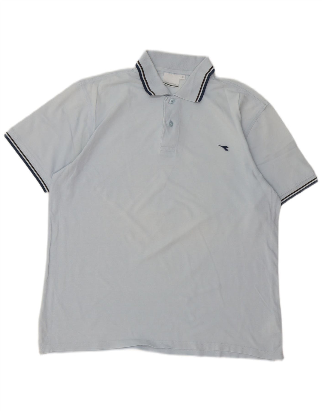 Diadora Herren-Poloshirt, große blaue Baumwolle