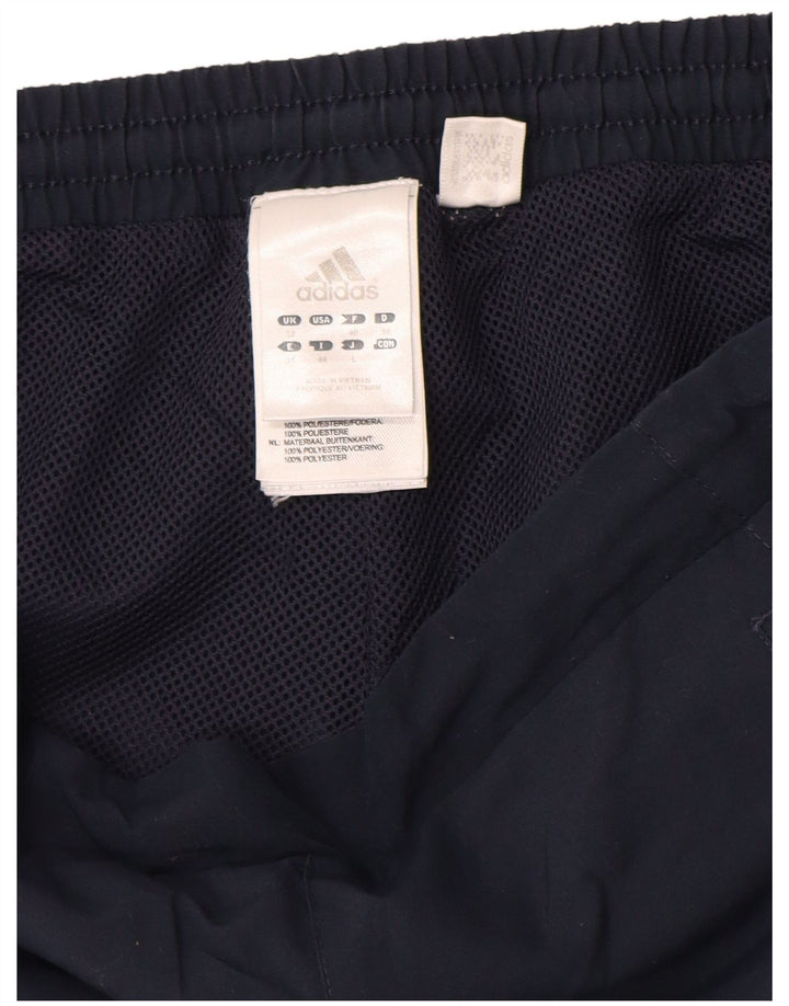 Adidas Damen Bermuda Sport Shorts UK 12 Medium Marineblau Polyester