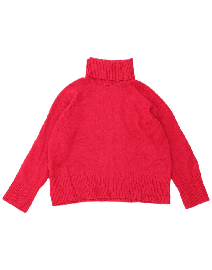 Zara Damen-Pullover mit Rollkragen, Gr. 16, Größe L, Rot, Acryl