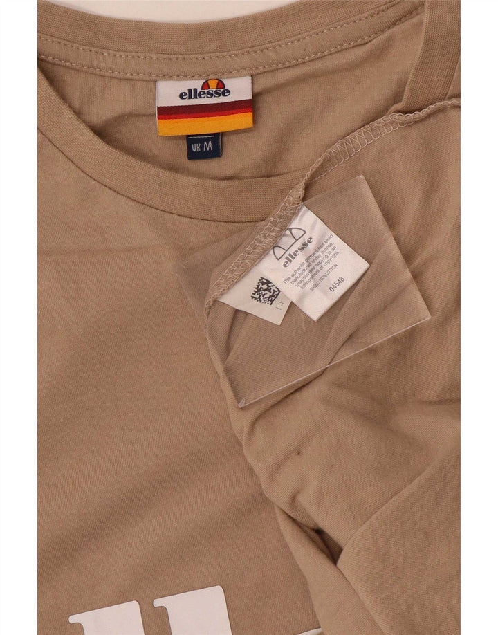 Ellesse Herren-T-Shirt mit Grafik, mittelbeige Baumwolle