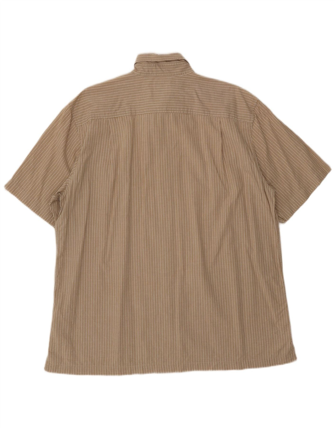 DOCKERS Herren-Kurzarmhemd, groß, beige kariert, Baumwolle