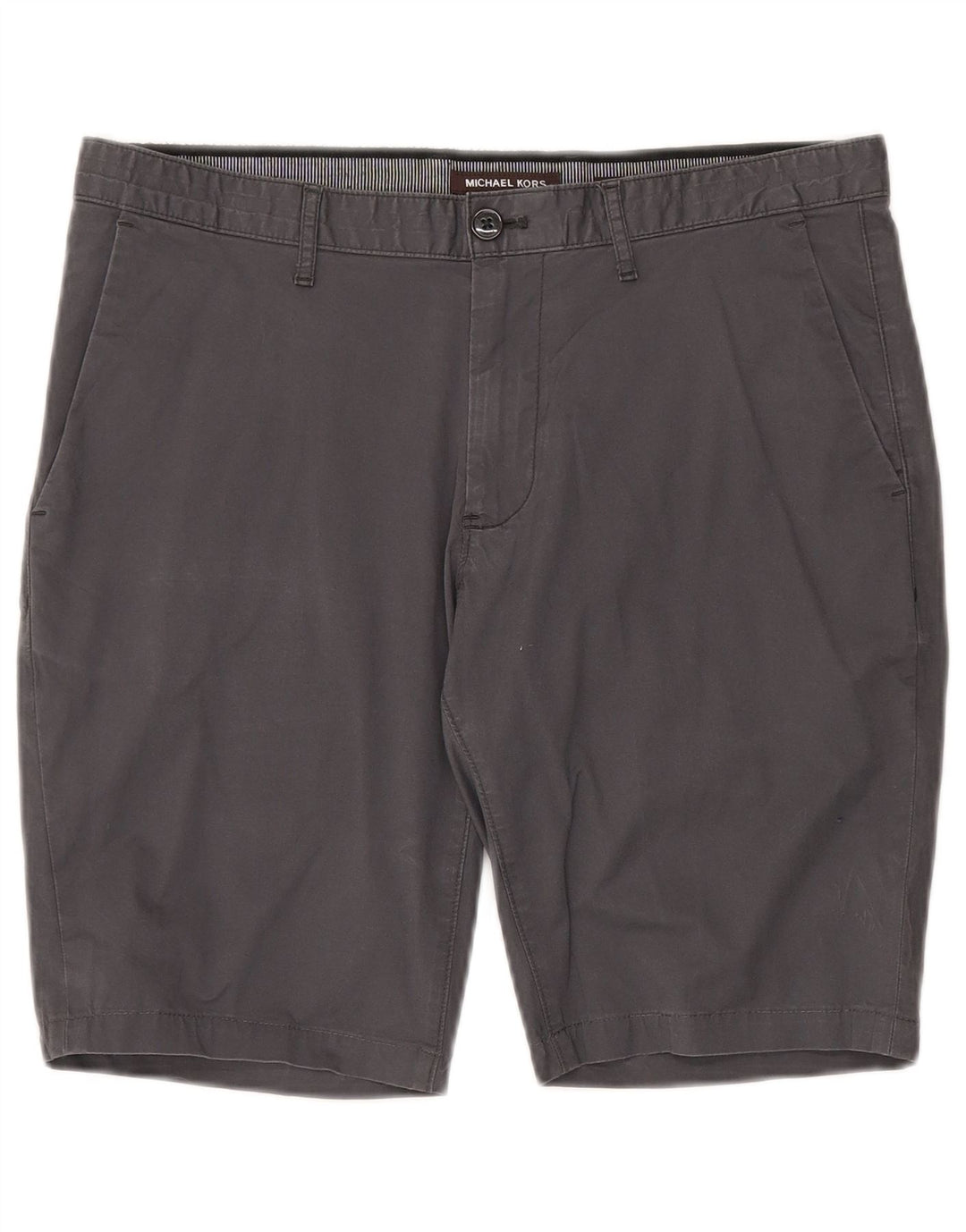 Michael Kors Herren Slim Fit Chino Shorts W30 Mittelgraue Baumwolle