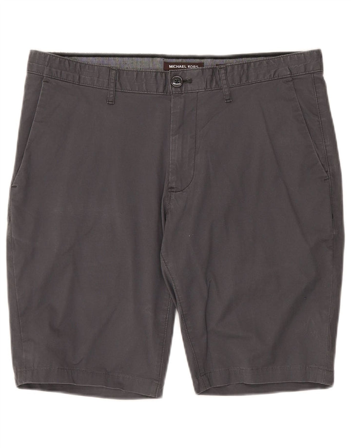 Michael Kors Herren Slim Fit Chino Shorts W30 Mittelgraue Baumwolle