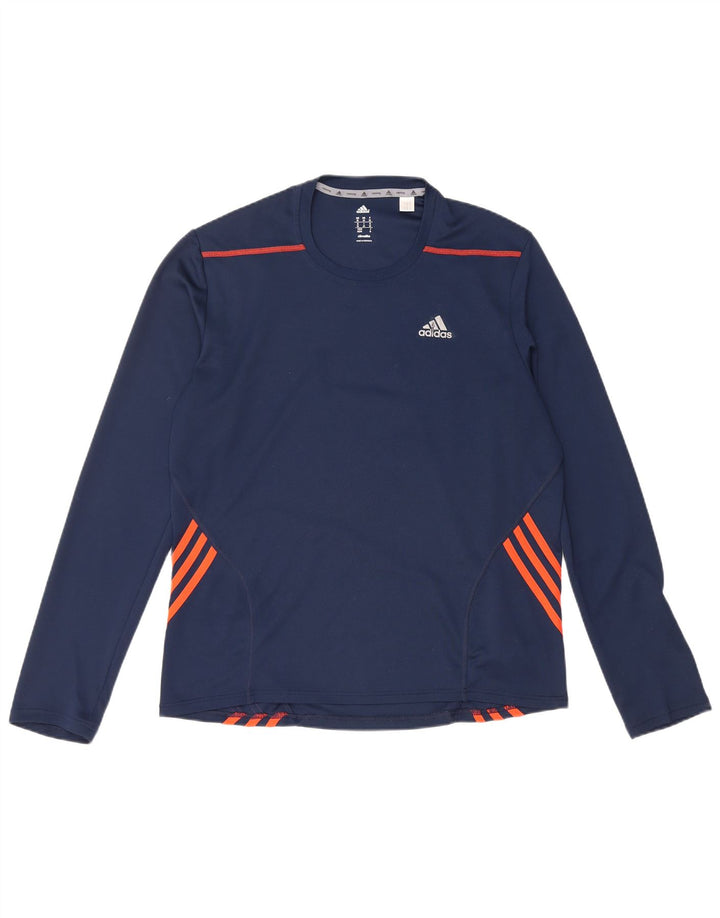 ADIDAS Herren Climalite Top Langarm Mittel Marineblau Polyester