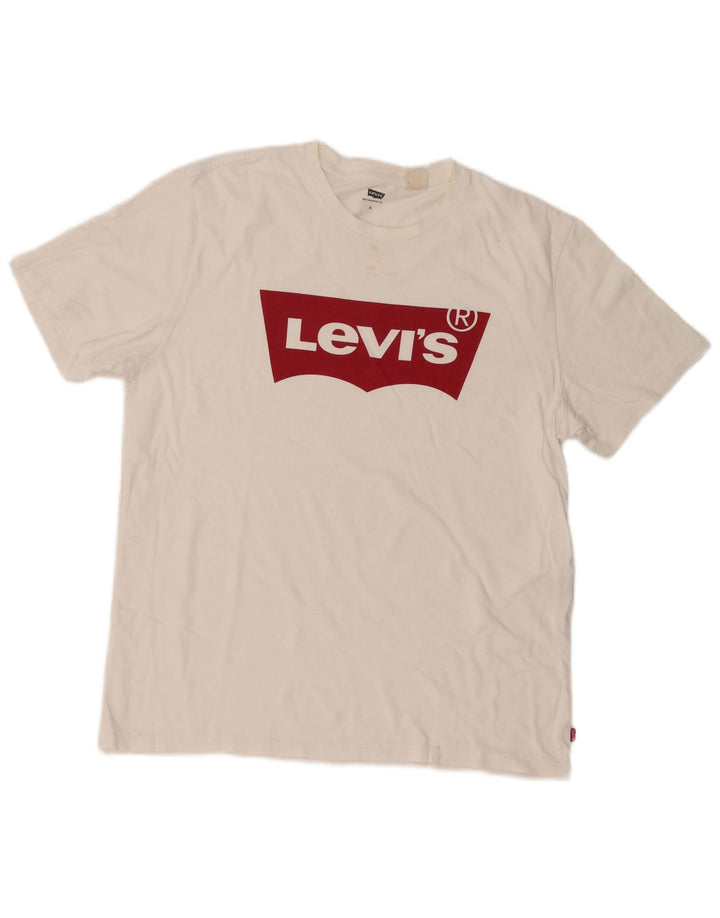 Levi's Herren T-Shirt mit Grafik, XL, Weiß