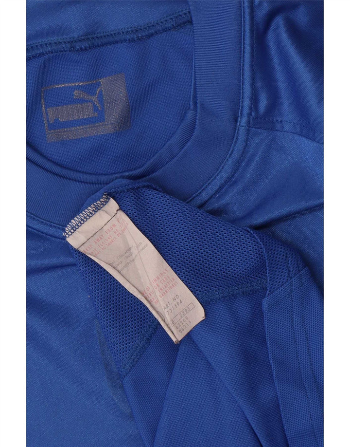 Puma Herren T-Shirt Top Mittelblaues Polyester