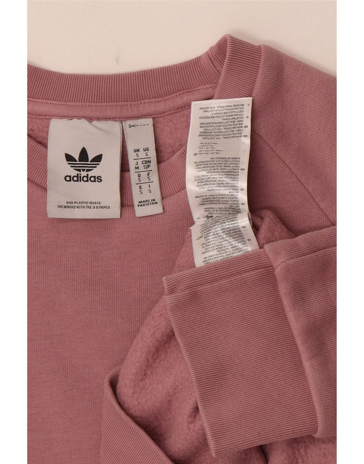 Adidas Herren Sweatshirt Pullover Small Rosa Baumwolle