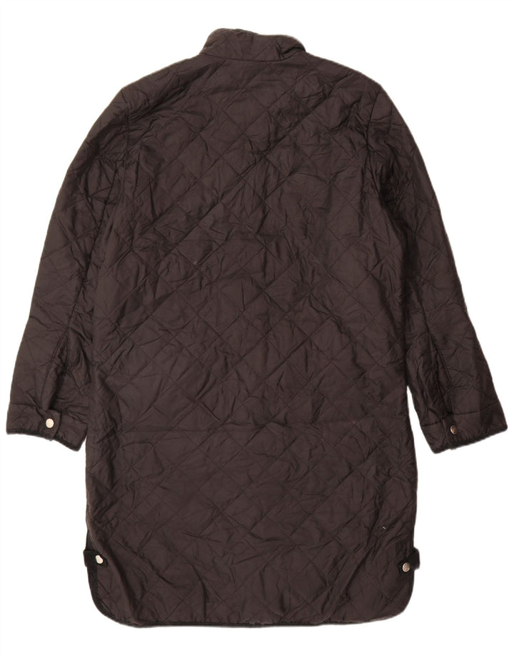 Marks & Spencer Damen Steppmantel UK 12 Medium Schwarz Polyamid