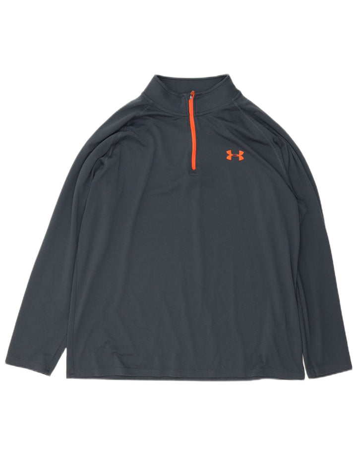 Under Armour Herren Heat Gear Pullover-Trainingsanzug mit Reißverschluss, Größe L, Grau