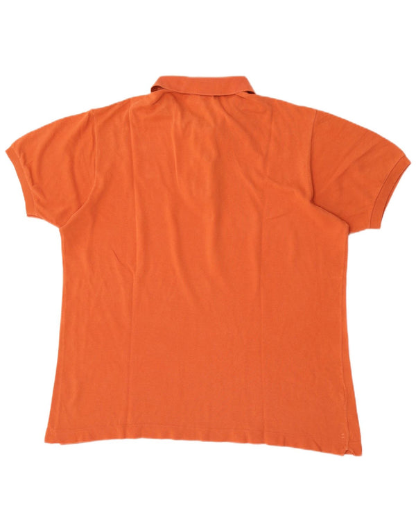 Lacoste Mens Polo Shirt Size 7 2XL Orange Cotton