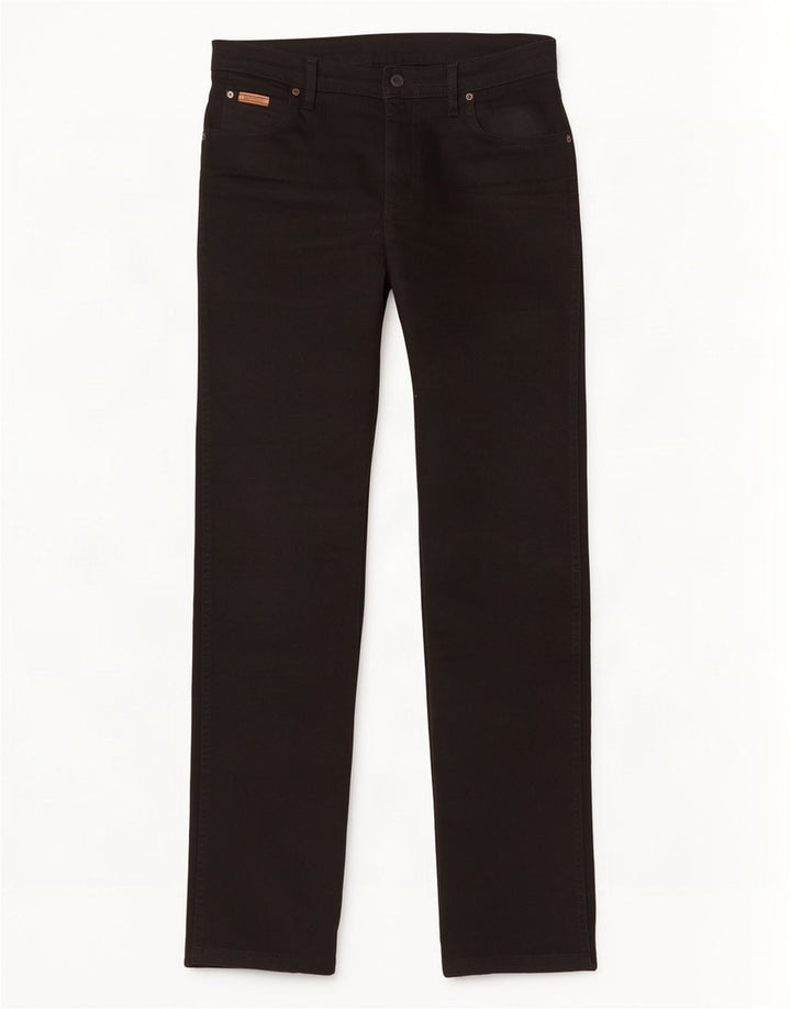 Wrangler Herren Texas Straight Jeans W33 L34 Schwarze Baumwolle