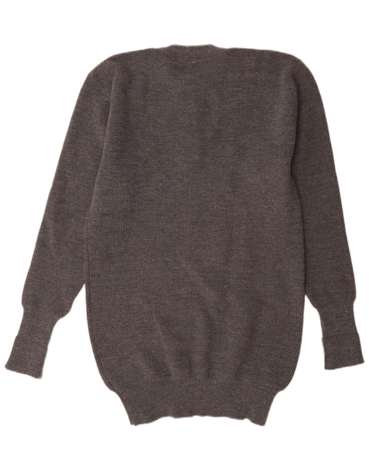 Vintage Herren Pullover mit Rundhalsausschnitt IT 52 Large Grau
