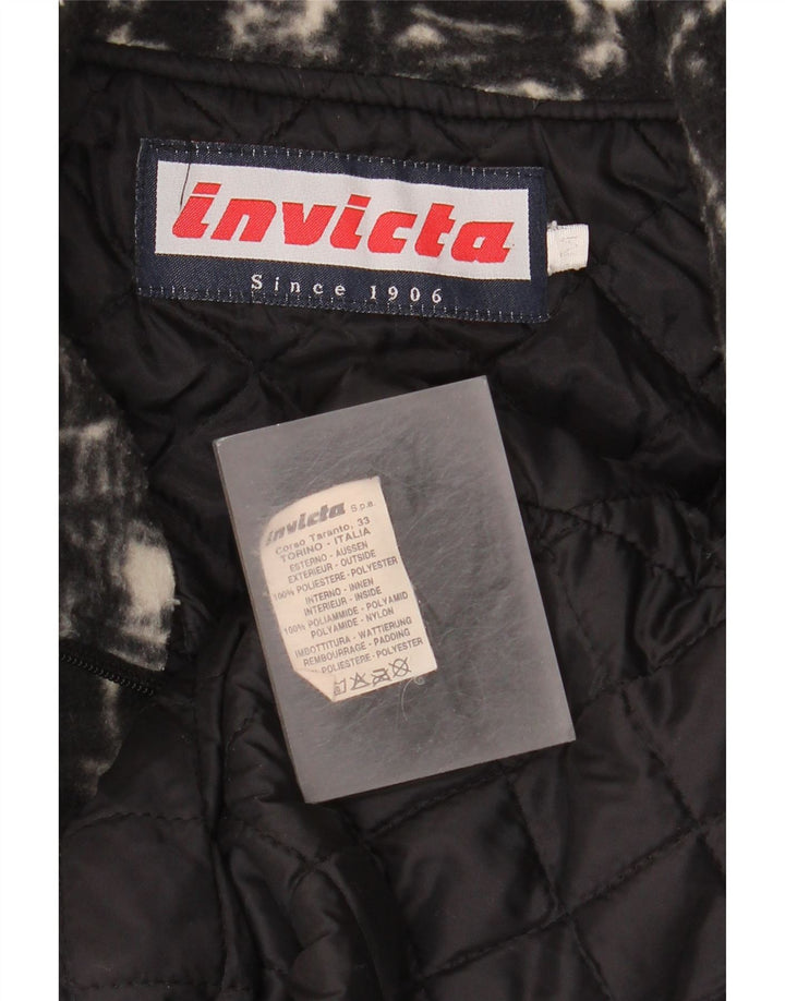 Invicta Herren Fleecejacke UK 38 Mittelschwarzes geometrisches Polyester