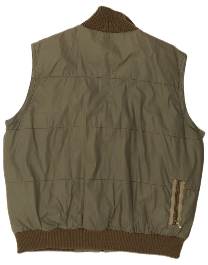 Levi's Herren Wattierte Weste UK 40 Large Grün Baumwolle