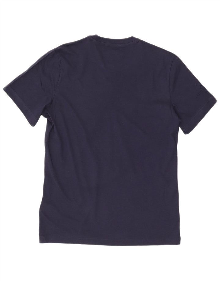 Reebok Herren Grafik-T-Shirt-Oberteil aus Baumwolle in mittlerem Marineblau
