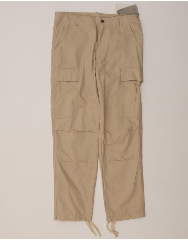 Carhartt Mens Straight Cargo Trousers Small W29 L30 Beige Cotton