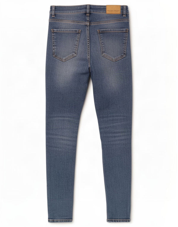 Zara Damen Crop Skinny Jeans EU 38 Small W28 L25 Blaue Baumwolle