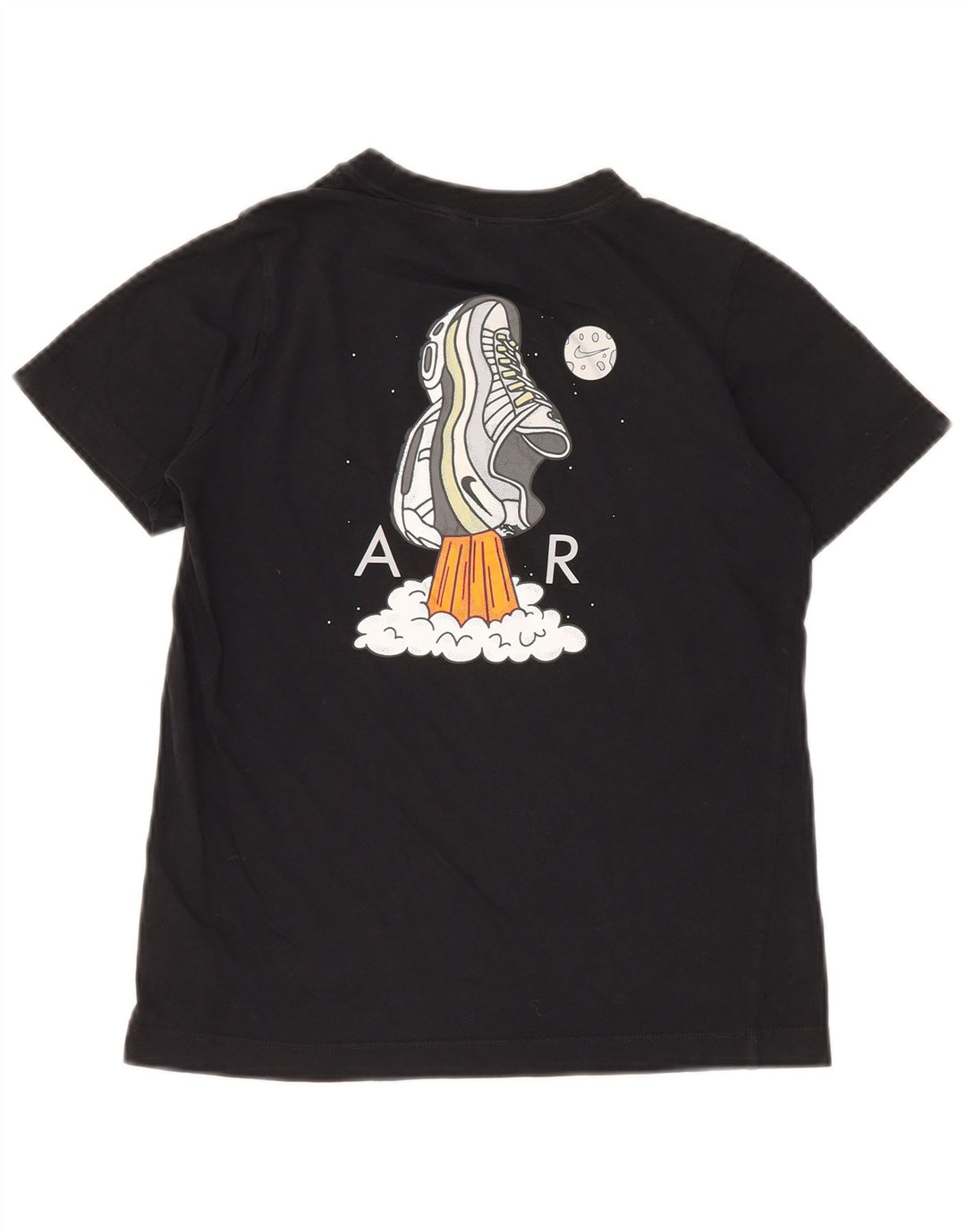 NIKE Grafik-T-Shirt für Jungen, 10–11 Jahre, mittelgroß, schwarze Baumwolle