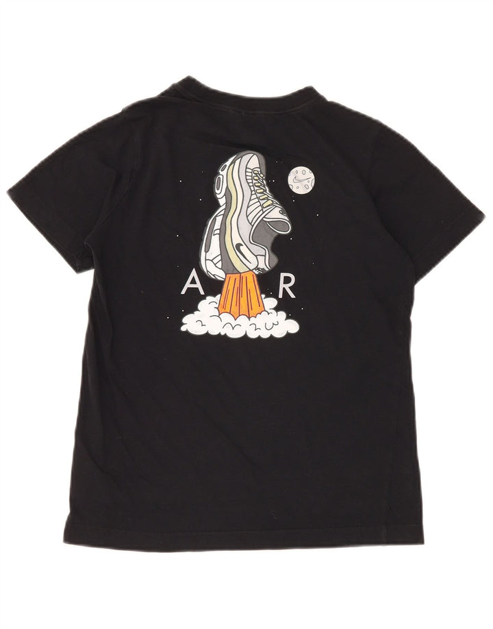 NIKE Grafik-T-Shirt für Jungen, 10–11 Jahre, mittelgroß, schwarze Baumwolle