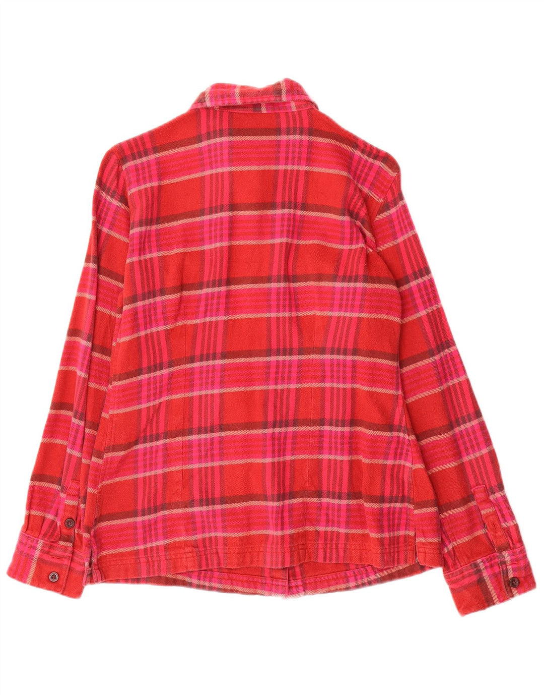 Patagonia Damen Flanellhemd US 6 Mittelrot karierte Baumwolle