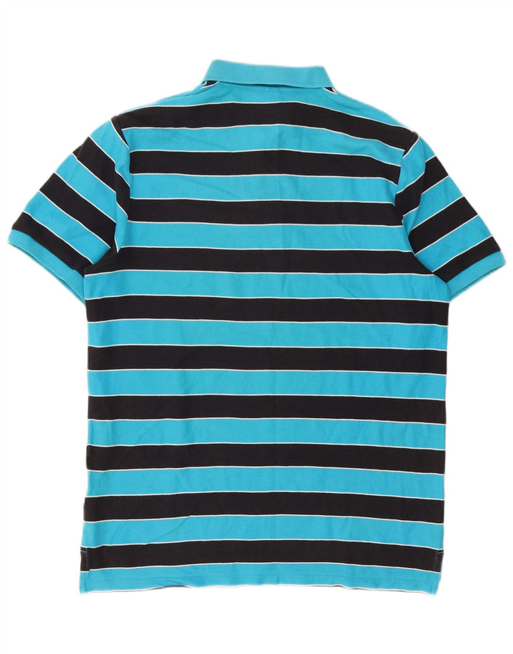 Nike Herren-Poloshirt, groß, blau gestreift