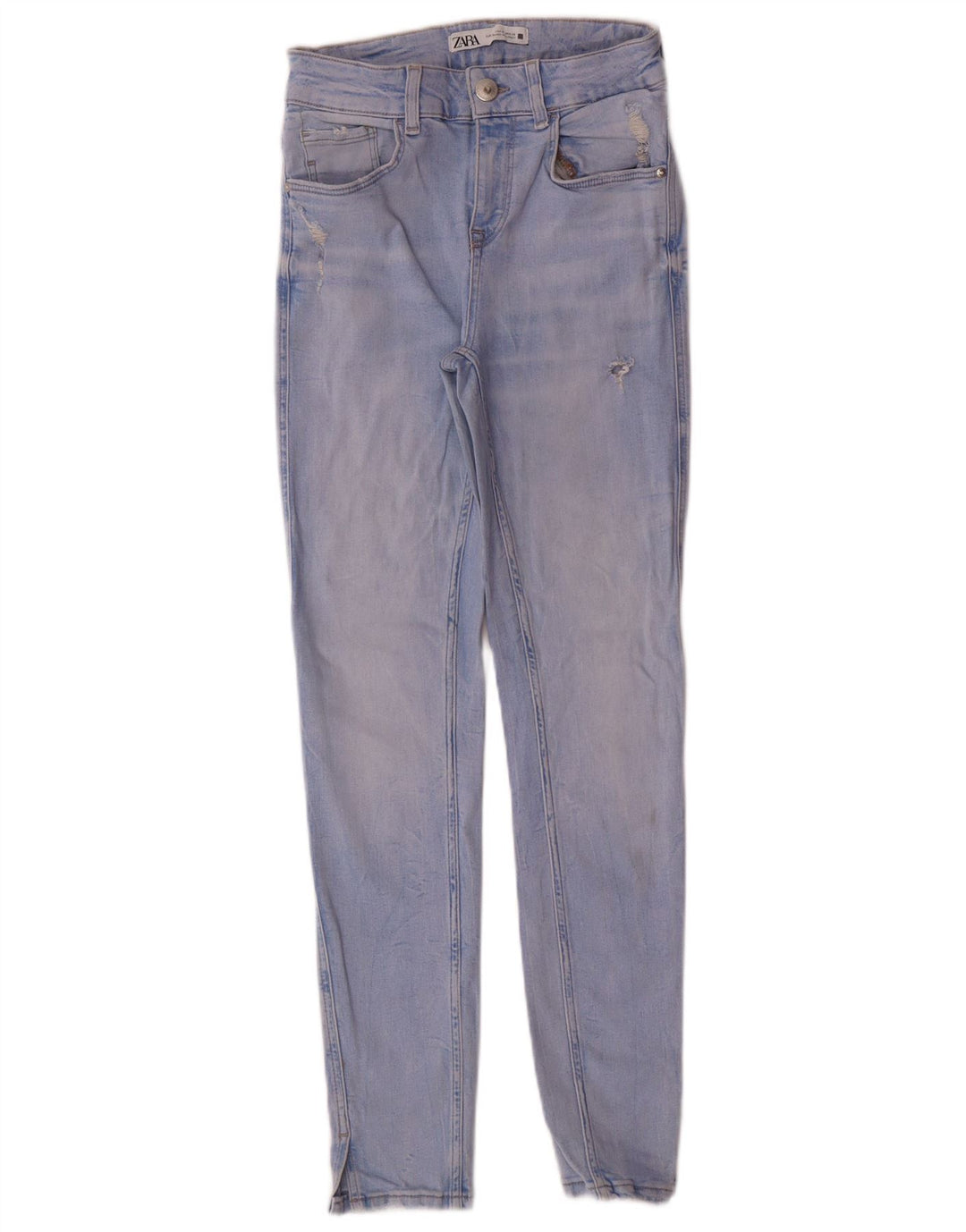 Zara Damen Skinny Jeans EU 36 XS W26 L27 Blau Baumwolle Modern