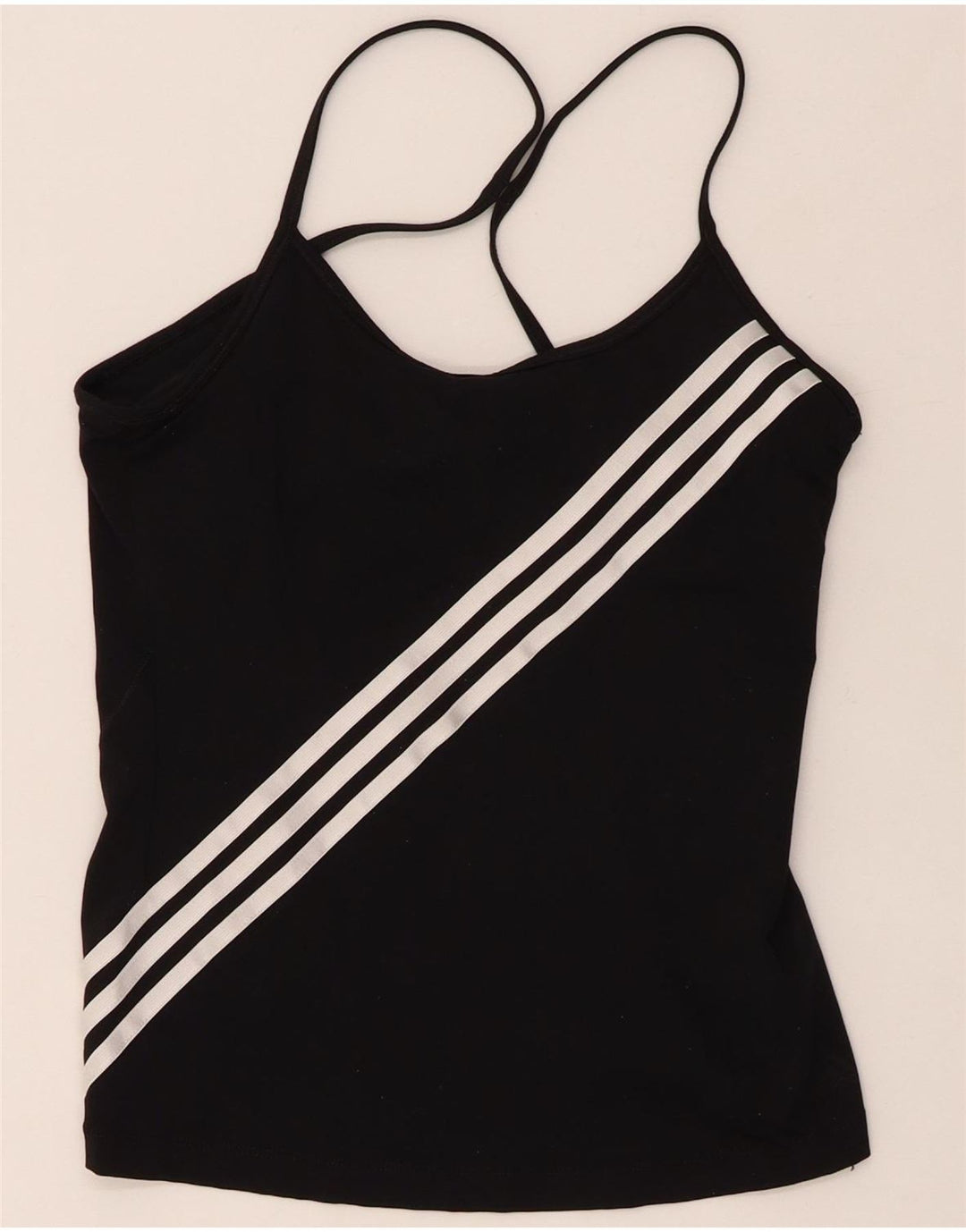 ADIDAS Damen Climacool Cami Top UK 8 Small Schwarz Nylon