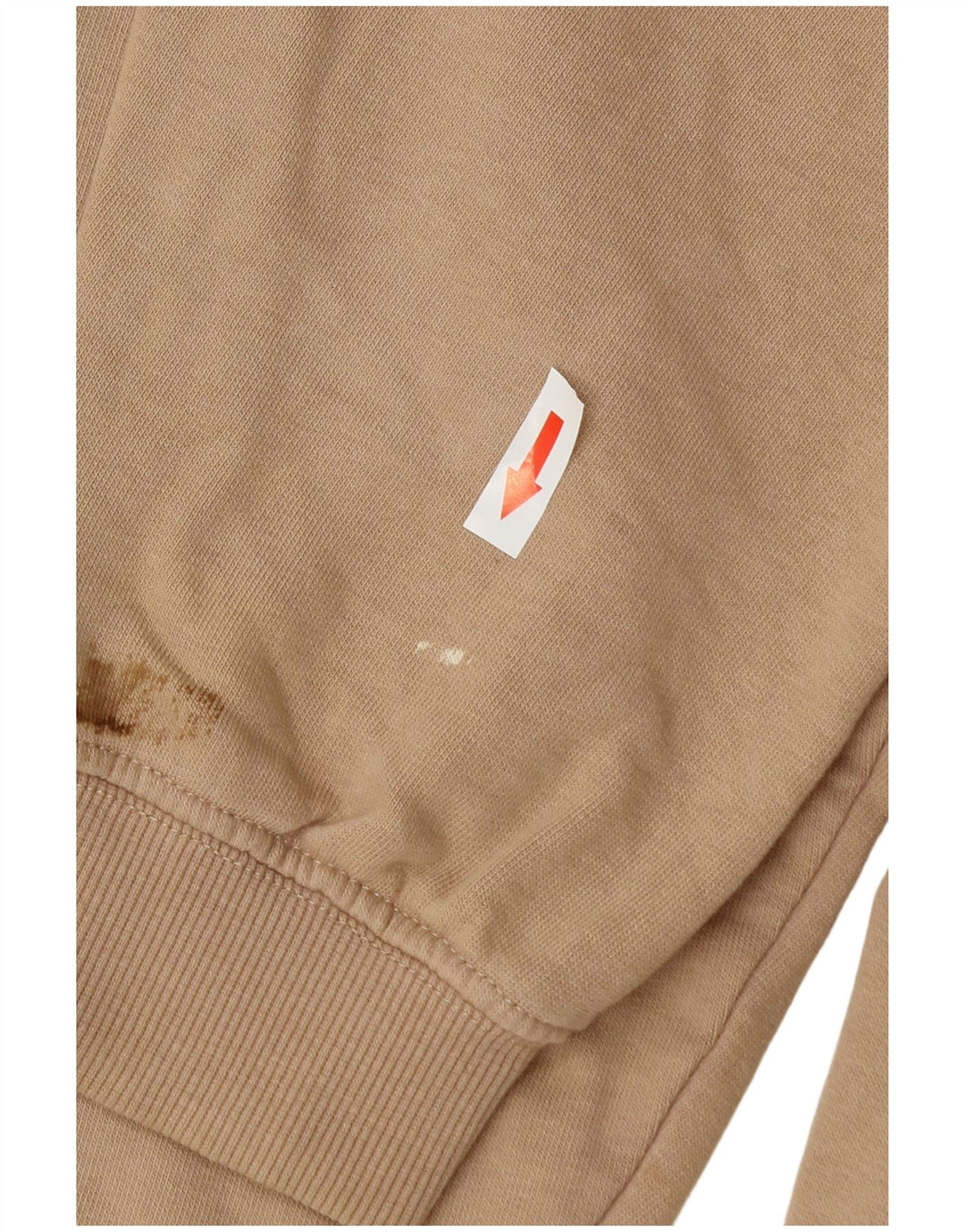 Zara Herren Sweatshirt Pullover Small Beige Baumwolle