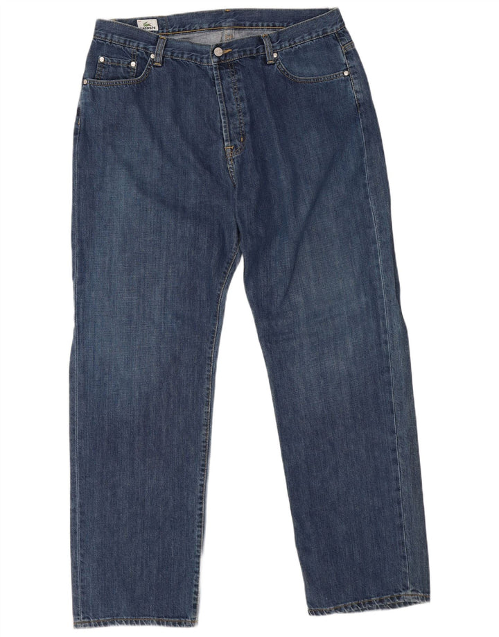 Lacoste Herren Straight Jeans Größe 48 XL W36 L31 Blaue Baumwolle
