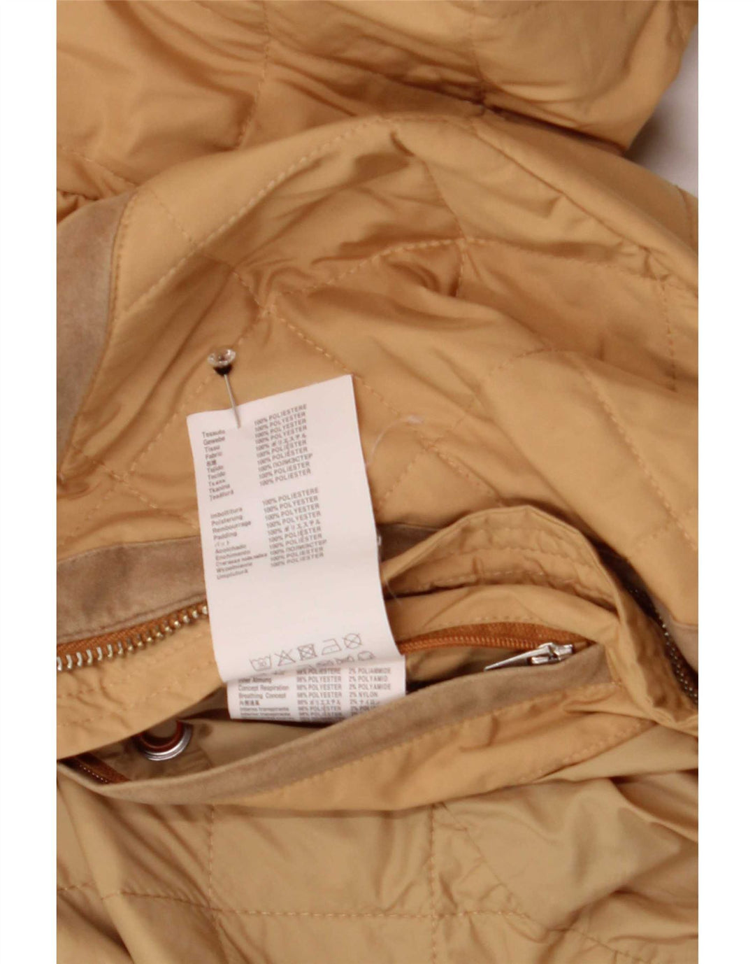 Geox Damen Übergroße Steppjacke UK 10 Small Beige Polyester