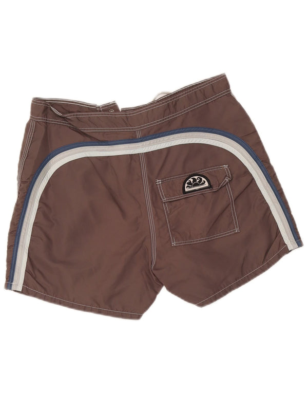 Sundek Herren-Badeshorts aus mittelgrauem Colourblock-Nylon