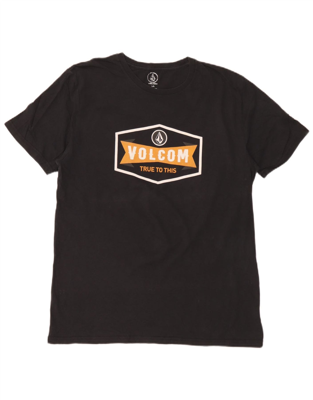 Volcom Herren-T-Shirt mit Grafik, groß, aus schwarzer Baumwolle