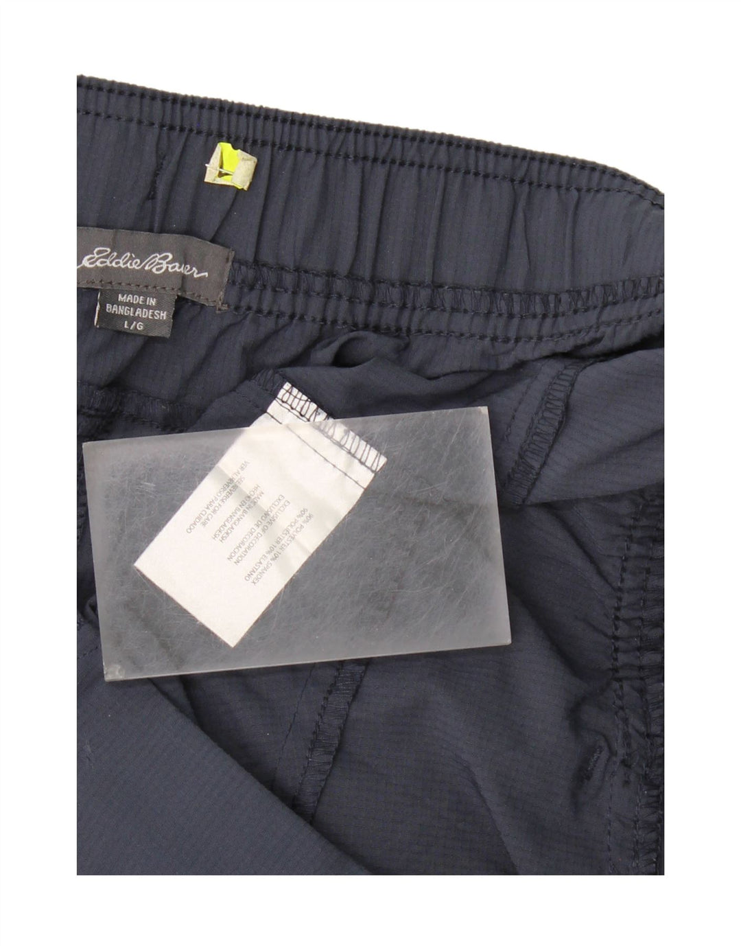 EDDIE BAUER Womens Crop Tracksuit Trousers UK 16 Large Navy Blue Polyester Vintage Eddie Bauer and Second-Hand Eddie Bauer from Messina Hembry 