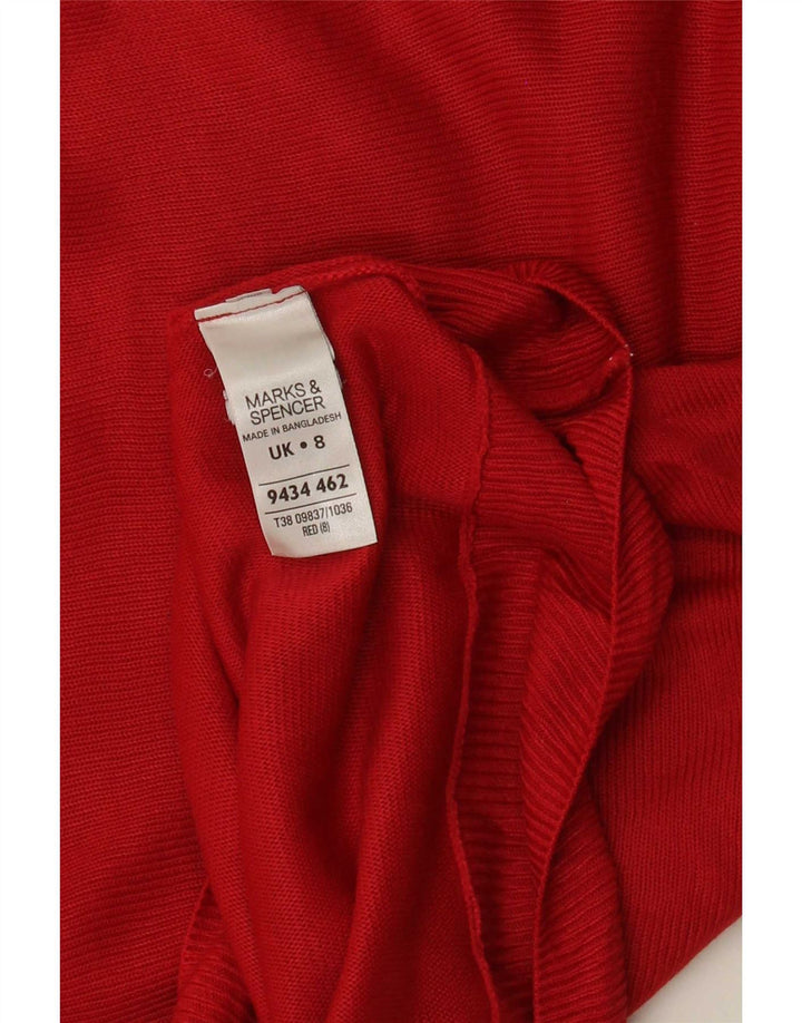 Marks & Spencer Damen-Pullover, übergroß, U-Boot-Ausschnitt, Gr. 8, Rot