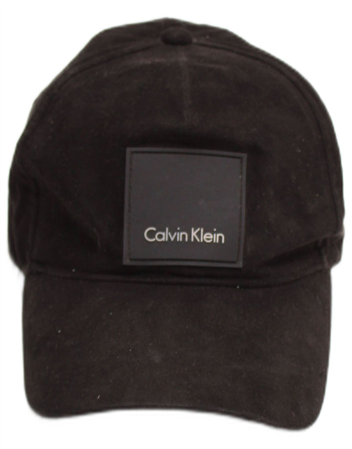 Calvin Klein Herren-Baseballkappe mit Grafik, Einheitsgröße, schwarzes Polyester
