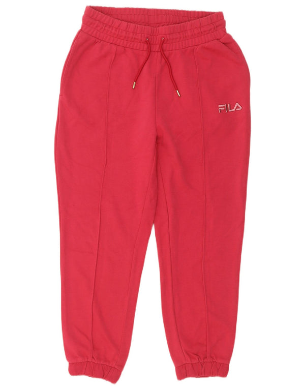 Fila Damen Trainingshose Jogger UK 10 Small Rot Baumwolle