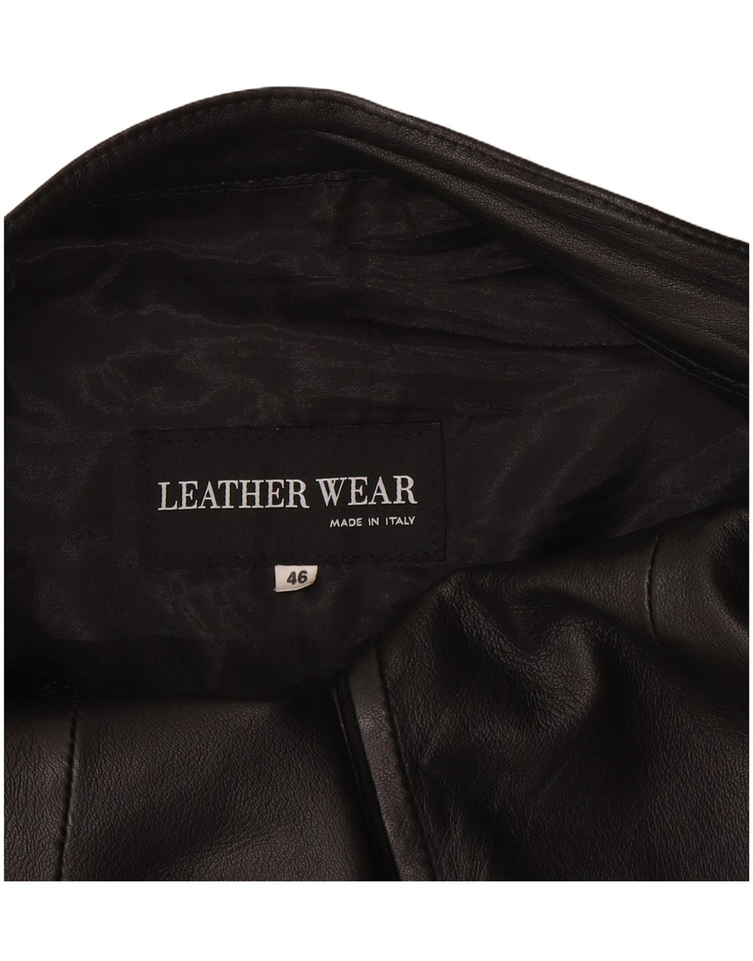 Vintage Damen Lederrock IT 46 Groß W32 Schwarzes Leder