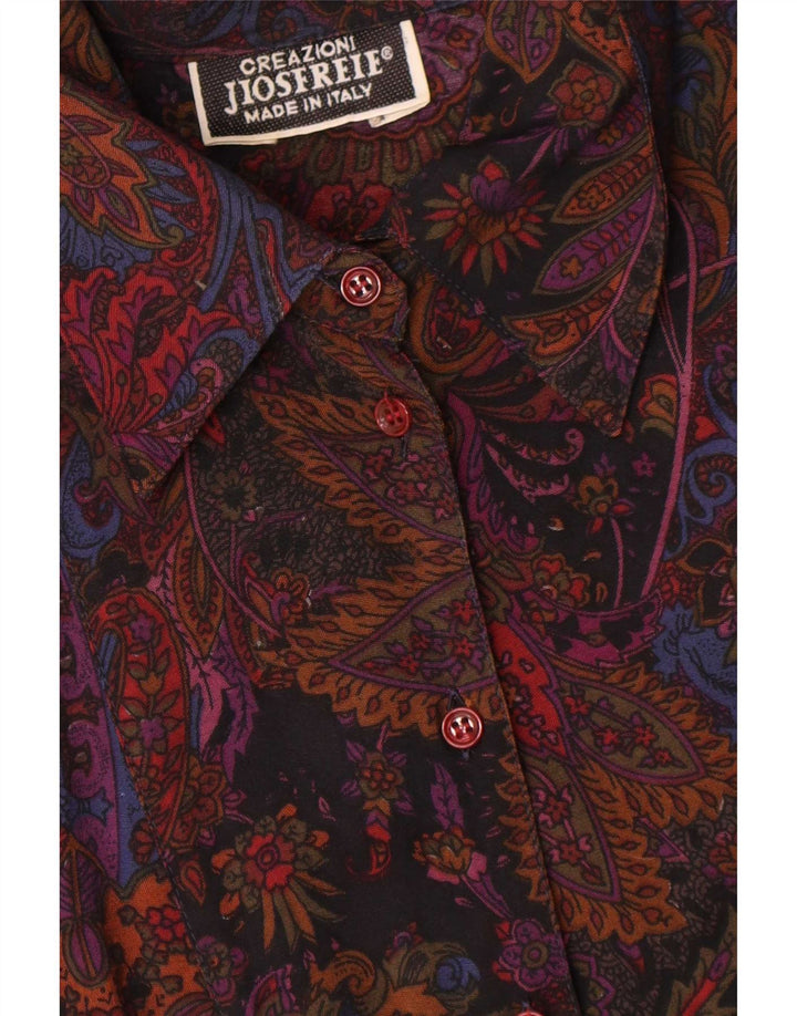 Creazioni Damen-Hemd UK 14 Medium Mehrfarbige Paisley-Viskose